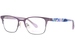 Lilly Pulitzer Kizzy Eyeglasses Youth Girl's Full Rim Square Shape - Lavender/Gold-Logo-LA