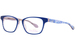 Lilly Pulitzer Klea Mini Eyeglasses Youth Girl's Full Rim Rectangle Shape - Navy/Gold-Logo-NV