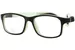 Nano Vista Crew-Glow-3.0 NAO302 Eyeglasses Youth Kids Full Rim Rectangle Shape - Matte Black/Glow Green-14