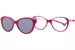 Nano Vista Mimi-SC-3.0 NAO312 Eyeglasses Youth Kids Full Rim Cat Eye w/Clip-On - Bicolor Raspberry/Pink/Polarized Grey Clip On-01