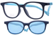 Nano Vista Pixel-SC-3.0 NAO307 Eyeglasses Youth Kids Full Rim w/Clip-On - Blue-Frame/Turquoise/Polarized Blue Clip On-13