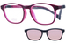 Nano Vista Power-UP-SC-3 NAO308 Eyeglasses Youth Kids Full Rim w/Clip-On