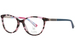 Nicole Miller Amory Eyeglasses Youth Girl's Full Rim Cat Eye - Rose Tortoise/Teal-C01