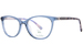 Nicole Miller Amory Eyeglasses Youth Girl's Full Rim Cat Eye - Teal/Grey Tort -C03