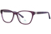 Nicole Miller Clea Eyeglasses Youth Girl's Full Rim Square Shape - Transparent Purple/Eggplant-C03