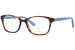 Nicole Miller Cleo Eyeglasses Youth Girl's Full Rim Square Shape - Tortoise/Teal-C01