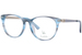 Nicole Miller Ella Eyeglasses Youth Girl's Full Rim Round Shape - Striped Blue-C03