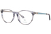 Nicole Miller Ella Eyeglasses Youth Girl's Full Rim Round Shape - Striped Clear Grey-C01