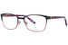 Nicole Miller Joss Eyeglasses Youth Girl's Full Rim Square Shape - Black Pink Gradient-C01