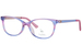 Nicole Miller Layla Eyeglasses Youth Girl's Full Rim Square Shape - Transparent Blue/Pink-C02