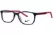Nike 5037 Eyeglasses Youth Kids Full Rim Rectangle Shape - Dark Grey/Ember Glow-036