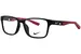 Nike 5038 Eyeglasses Youth Kids Boy's Full Rim Rectangle Shape - Matte Black/University Red-006