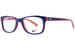 Nike 5509 Eyeglasses Boy's Full Rim Oval Shape - Obsidian/University Red-413