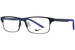 Nike Eyeglasses Youth Kids Full Rim Rectangle Shape - Satin Navy/Racer Blue-410