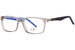 Ocean Pacific 876 Eyeglasses Youth Kids Full Rim Rectangle Shape - Grey Crystal/Blue/Silver-Logo