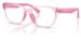 Polo Ralph Lauren PP8553U Eyeglasses Youth Kids Girl's Full Rim Pillow Shape - Shiny Transparent Violet-6193