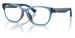 Polo Ralph Lauren PP8553U Eyeglasses Youth Kids Girl's Full Rim Pillow Shape - Shiny Transparent Blue-6368