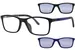 Polo Ralph Lauren PP9506U Eyeglasses Youth Kids Full Rim Square Shape w/Clip On - Matte Black/Grey/Blue-588687