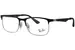 Ray Ban RY1052 Eyeglasses Youth Full Rim Square Shape - Matte Black On Silver-4055
