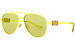 Versace VK2002 Sunglasses Youth Kids Girl's Pilot - Matte Fluo Yellow/Gold-Logo/Green-1494/2