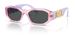 Versace VK4429U Sunglasses Youth Kids Rectangle Shape - Transparent Lavander/Dark Grey-552687