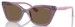 Vogue VJ2020 Sunglasses Youth Kids Girl's Cat Eye - Transparent Violet/Dark Brown-306473
