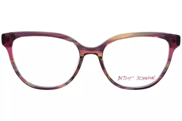  Betsey Johnson Bet All American Eyeglasses Youth Kids Girl's Full Rim Cat Eye 