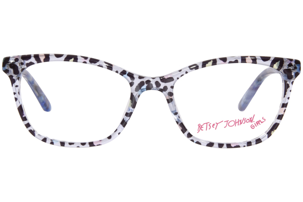  Betsey Johnson C-U-Later Eyeglasses Youth Kids Girl's Full Rim Square Shape 