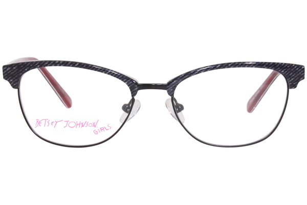  Betsey Johnson Cajj Eyeglasses Girl's Full Rim Oval Shape 