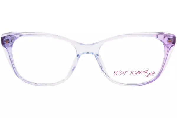  Betsey Johnson Candy Eyeglasses Youth Kids Girl's Full Rim Rectangle Shape 