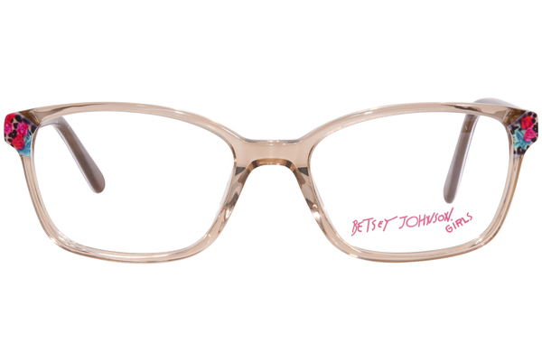  Betsey Johnson Empowered Eyeglasses Youth Kids Girl's Full Rim Square Shape 