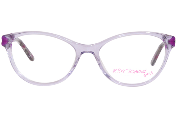  Betsey Johnson Eye Heart U Eyeglasses Girl's Full Rim Oval Shape 