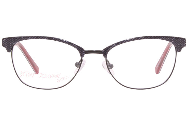  Betsey Johnson Girls CAJJ Eyeglasses Youth Girl's Full Rim Round Optical Frame 