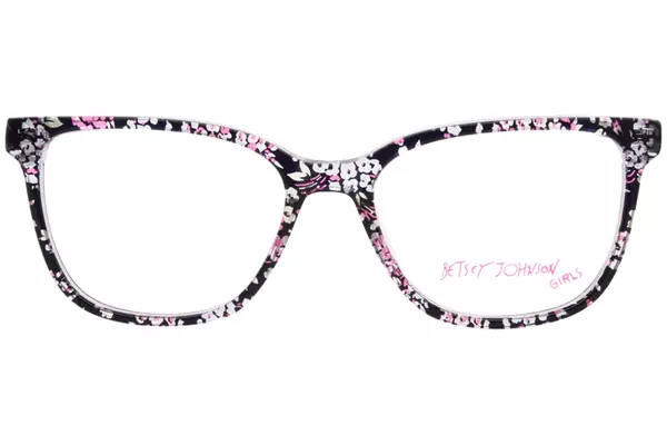  Betsey Johnson Noneya Eyeglasses Youth Kids Girl's Full Rim Square Shape 