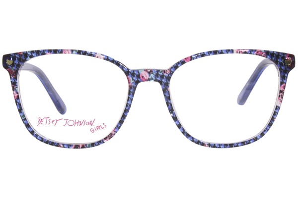  Betsey Johnson Prints-Charming Eyeglasses Girl's Full Rim Square Shape 