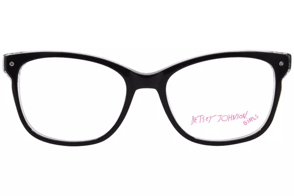  Betsey Johnson Text Me Eyeglasses Youth Kids Girl's Full Rim Square Shape 