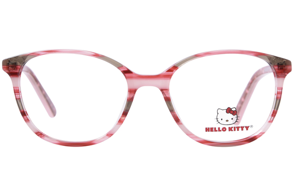  Hello Kitty HK375 Eyeglasses Youth Kids Girl's Full Rim Round Shape 