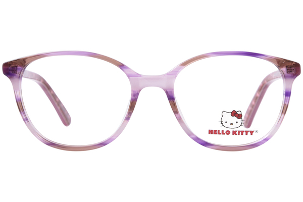  Hello Kitty HK375 Eyeglasses Youth Kids Girl's Full Rim Round Shape 