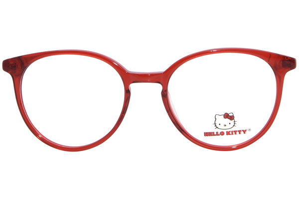  Hello Kitty HK382 Eyeglasses Youth Kids Girl's Full Rim Round Shape 