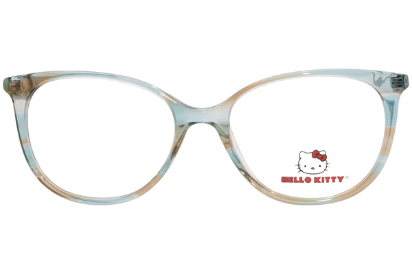  Hello Kitty HK383 Eyeglasses Youth Kids Girl's Full Rim Round Shape 