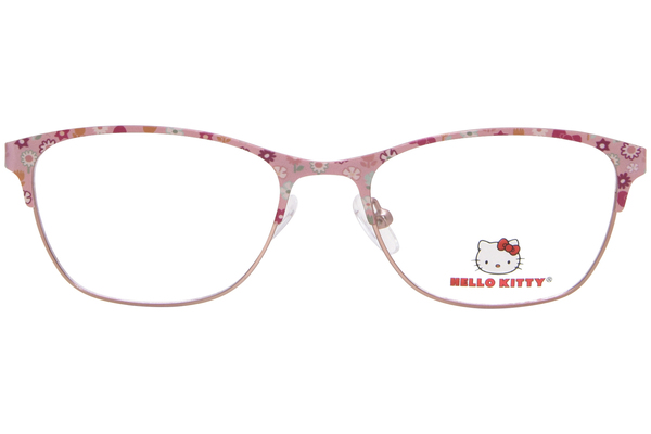  Hello Kitty HK384 Eyeglasses Youth Kids Girl's Full Rim Oval Shape 