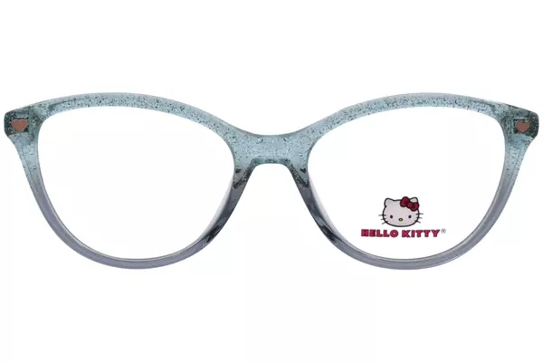  Hello Kitty HK389 Eyeglasses Youth Kids Girl's Full Rim Round Shape 