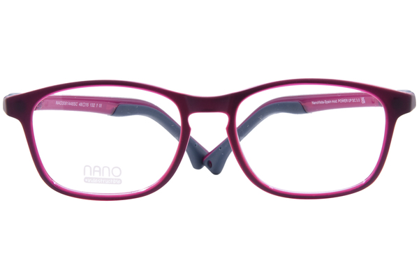  Nano Vista Power-UP-SC-3 NAO308 Eyeglasses Youth Kids Full Rim w/Clip-On 