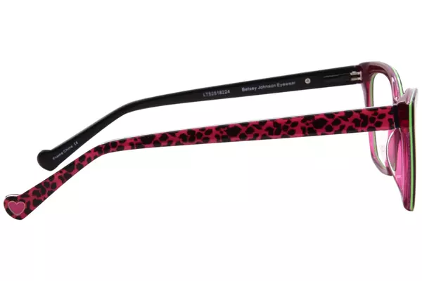  Betsey Johnson 9-To-Thrive Eyeglasses Youth Kids Girl's Full Rim Cat Eye 