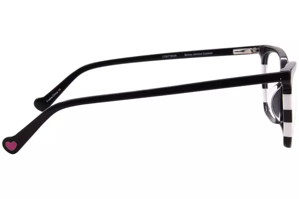  Betsey Johnson All That Eyeglasses Youth Kids Girl's Full Rim Rectangle Shape 