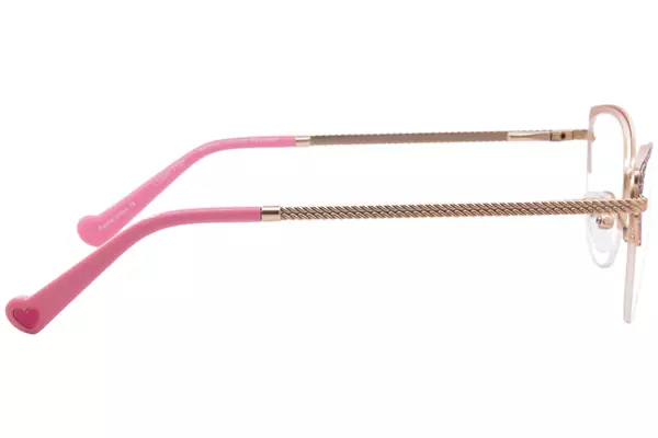  Betsey Johnson Ambitious Eyeglasses Youth Kids Girl's Semi Rim Cat Eye 
