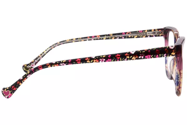  Betsey Johnson Bet All American Eyeglasses Youth Kids Girl's Full Rim Cat Eye 