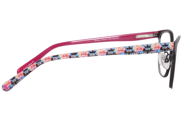  Betsey Johnson Bon-Voyage Eyeglasses Girl's Full Rim Cat Eye 