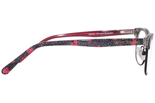  Betsey Johnson Cajj Eyeglasses Girl's Full Rim Oval Shape 