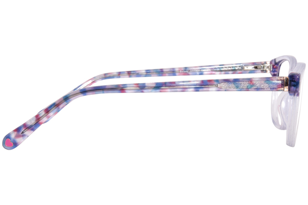  Betsey Johnson Empowered Eyeglasses Youth Kids Girl's Full Rim Square Shape 